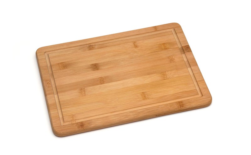 Lipper International Bamboo Wood Kitchen Cutting and Serving Board with Non-Slip Cork Backing, Medium, 13-3/4" x 9-3/4" x 5/8" - Image 1